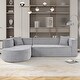 preview thumbnail 3 of 41, Roomfitters Modern Sectional Sofa with Curved Design, Luxurious Chenille Fabric, Two Throw Pillows, L-Shaped Modular Couch