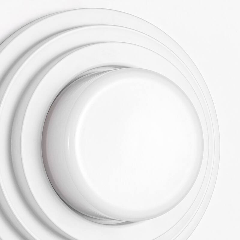 11.8" W Modern Minimalist White Cake-Shaped Tiered Milk Glass Shade Wall & Ceiling Light for Bedroom, Hallways