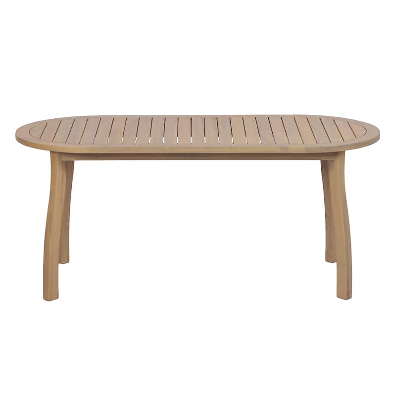 Christopher Knight Home - Cascade 70" Outdoor Acacia Wood Oval Dining Table, for 4-6 Person Seating