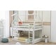 preview thumbnail 18 of 26, Elegant House Shape Twin over Twin Wood Bunk Bed with Guardrails and Ladder, Designed for Child Safety, Gender Neutral, Grey