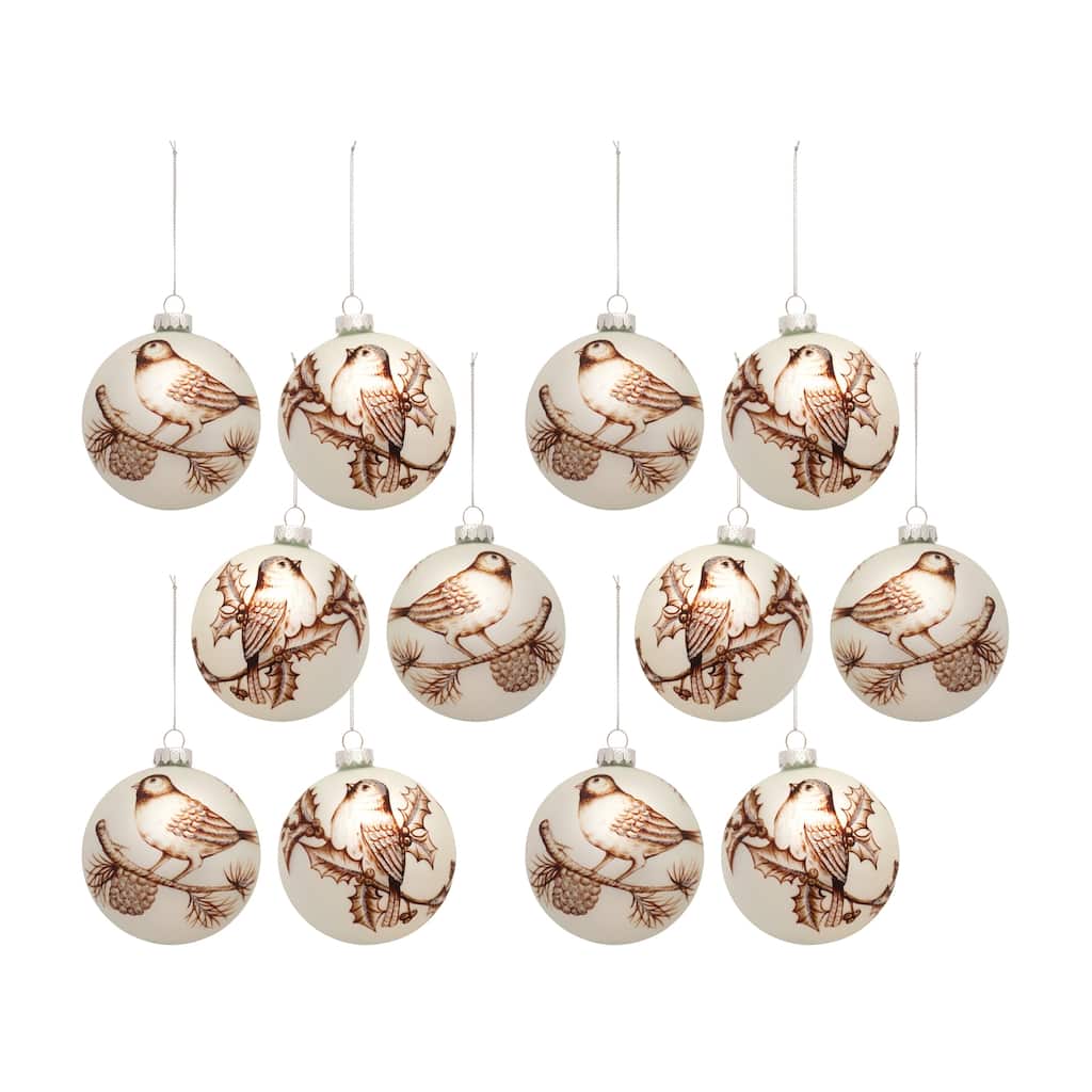 Bird Ball Ornament (Set of 6)