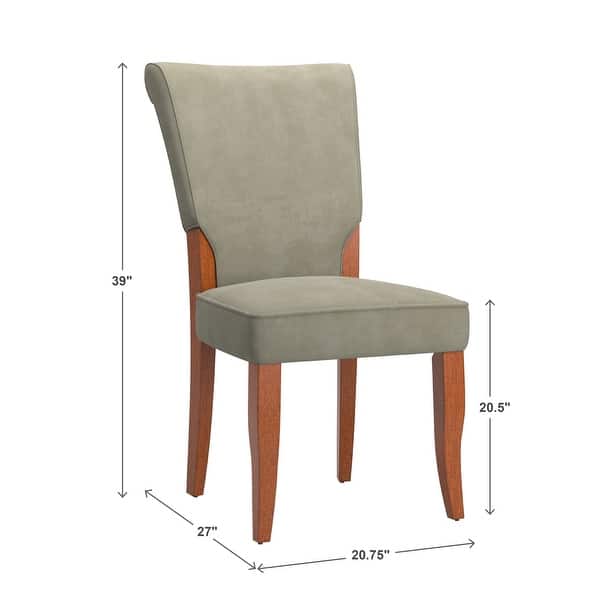 Andorra Sage Velvet Upholstered Dining Chair (Set of 2) by iNSPIRE Q Classic
