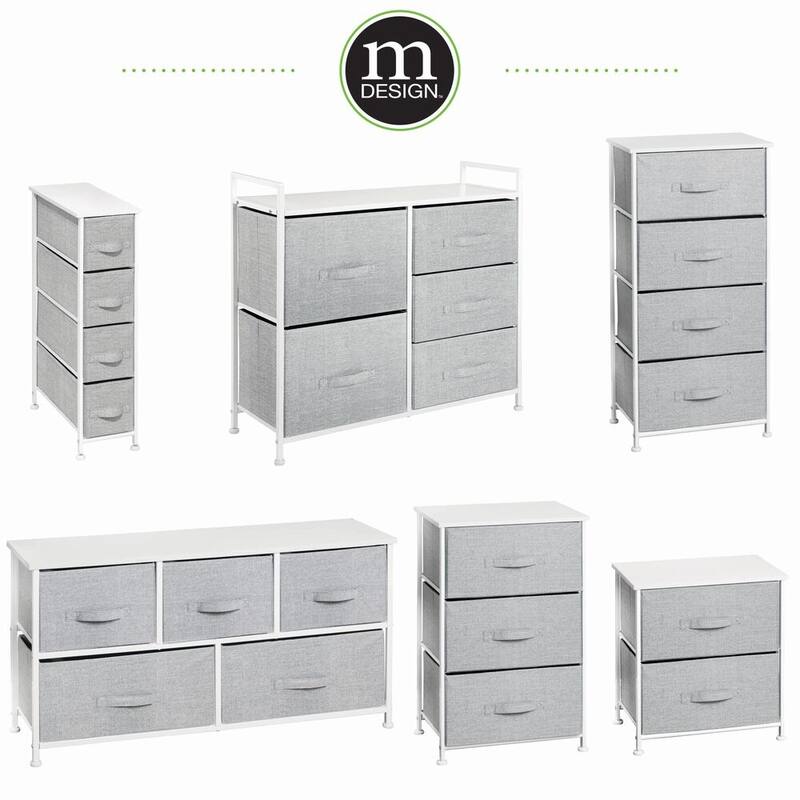 mDesign Vertical Dresser Storage Tower with 4 Drawers