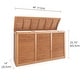 Nila Wall-Hugging Teak Louvered Laundry or Storage Hamper - Bed Bath ...