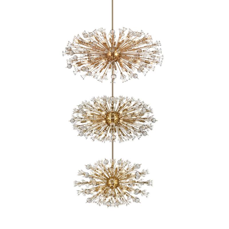 Elegant Lighting 2500G48L3 Vera 100 Light 26" Wide Crystal Sputnik