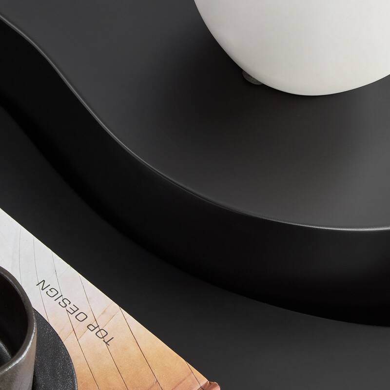 Irregular Coffee Tables Set of 2, Modern Unique Shape Accent Tables