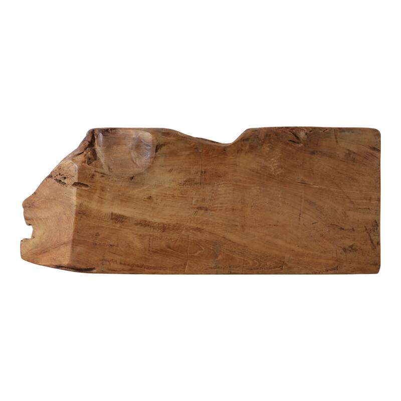 Teakwood Decorative Bowl Rustic Design Casual Home Decor - 5" Brown - 30" x 11" x 5"