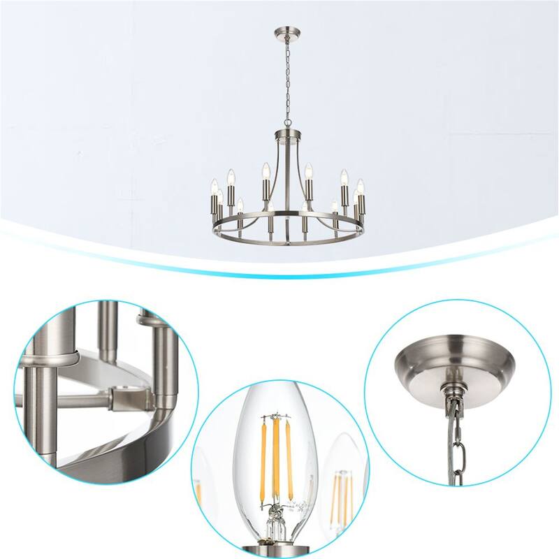 6-Light Modern Farmhouse Chandelier