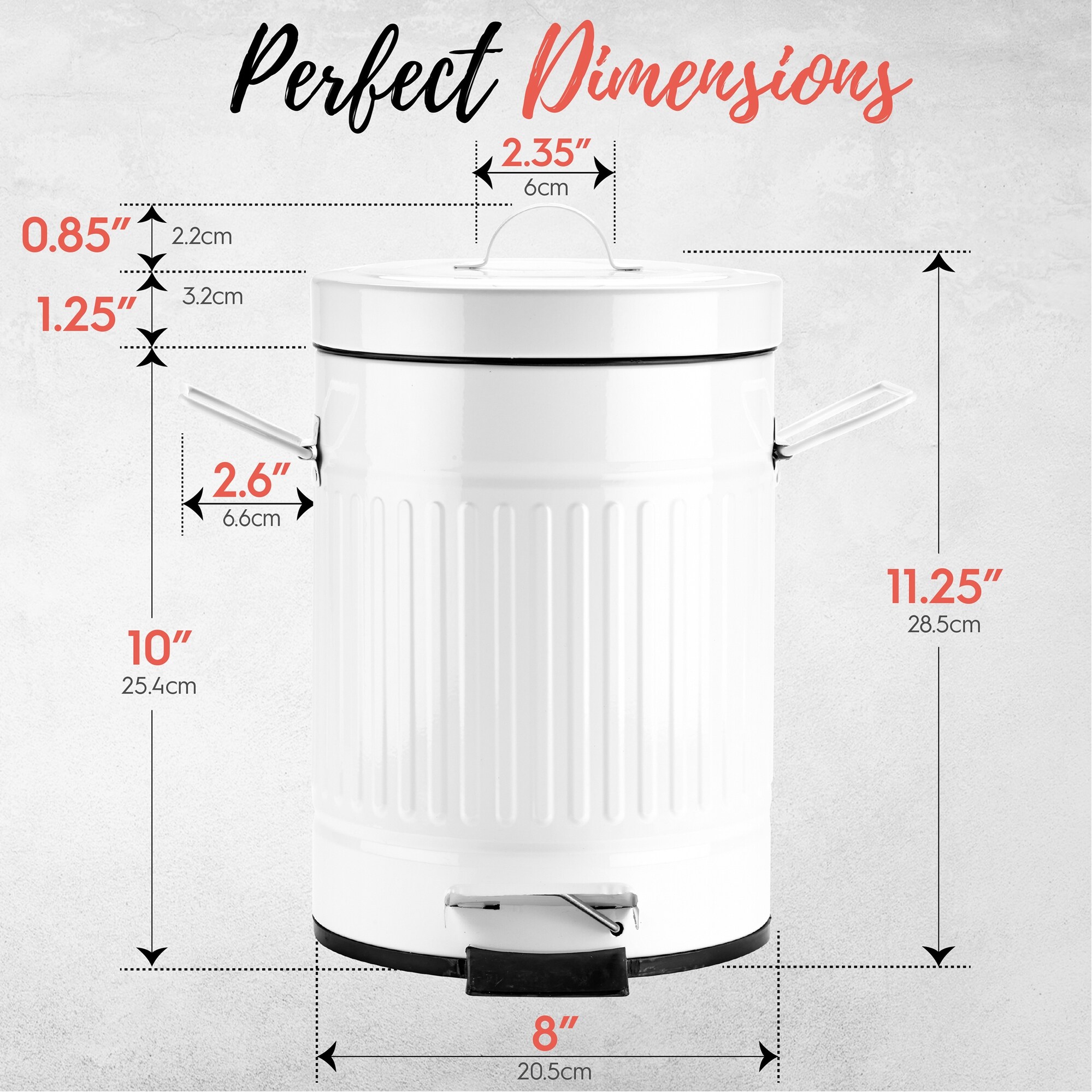 Autumn Alley Farmhouse Bathroom Trash Can Galvanized Trash-image