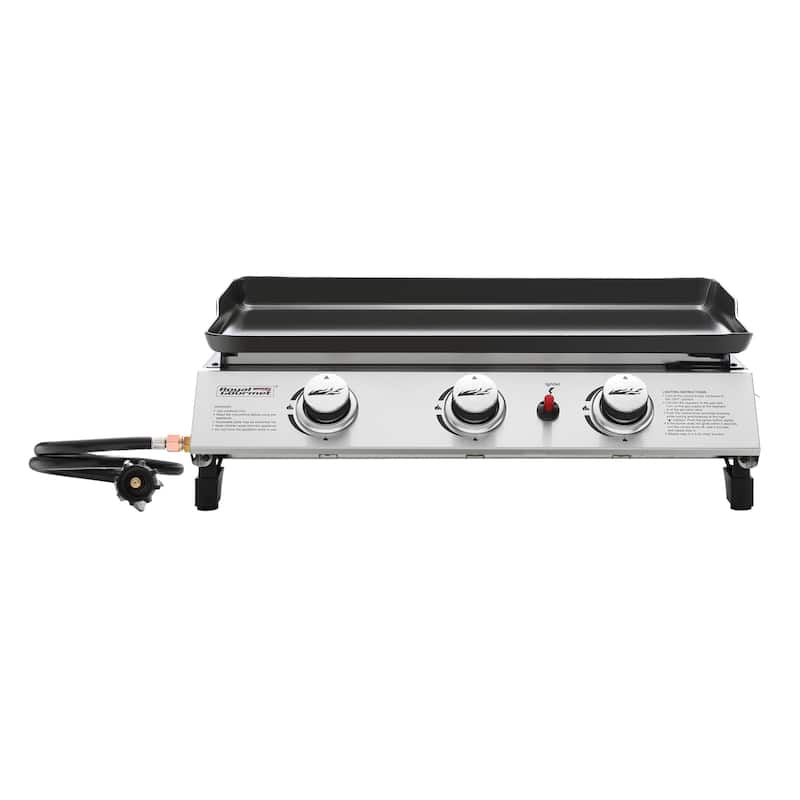 Royal Gourmet 3-Burner Portable Propane Gas Grill Griddle - Silver