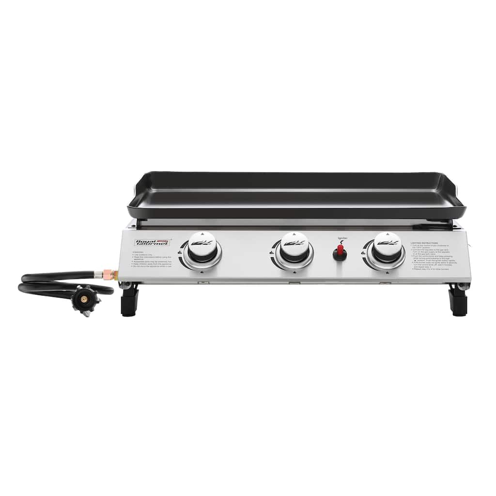 Royal Gourmet 3-Burner Portable Propane Gas Grill Griddle