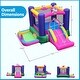 preview thumbnail 3 of 7, Inflatable Bounce House with Slide Splash Pool Basketball Hoop and Ring Tossing Games - 116.5" x 113" x 72"