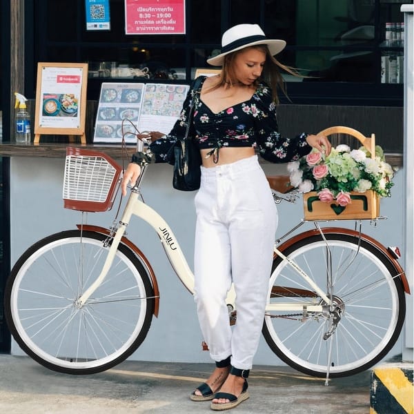 slide 1 of 10, 26 Inch Classic Bicycle Retro Bicycle Beach Cruiser Bicycle Retro Bicycle