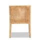 preview thumbnail 5 of 9, Karis Rattan Dining Chair - Handwoven Wicker Armchair with Mahogany Wood, Coastal Boho Style Indoor Seating