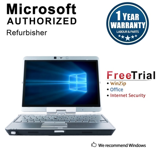 Refurbished HP EliteBook 2740P 12.1'' Laptop Intel Core i5-520M 2.4G 4G DDR3 160G Win 7 Pro 64-bit 1 Year Warranty - Silver