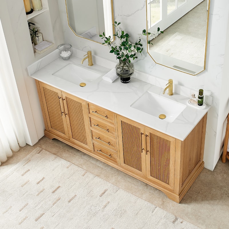Tokyo Bath Vanity with Quartz Stone Top without Mirror