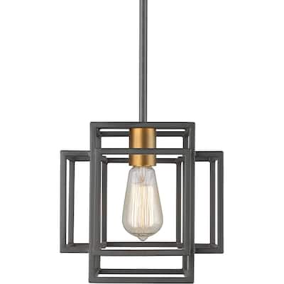 Industrial square hanging light mini cage pendant light fixture home light hanging