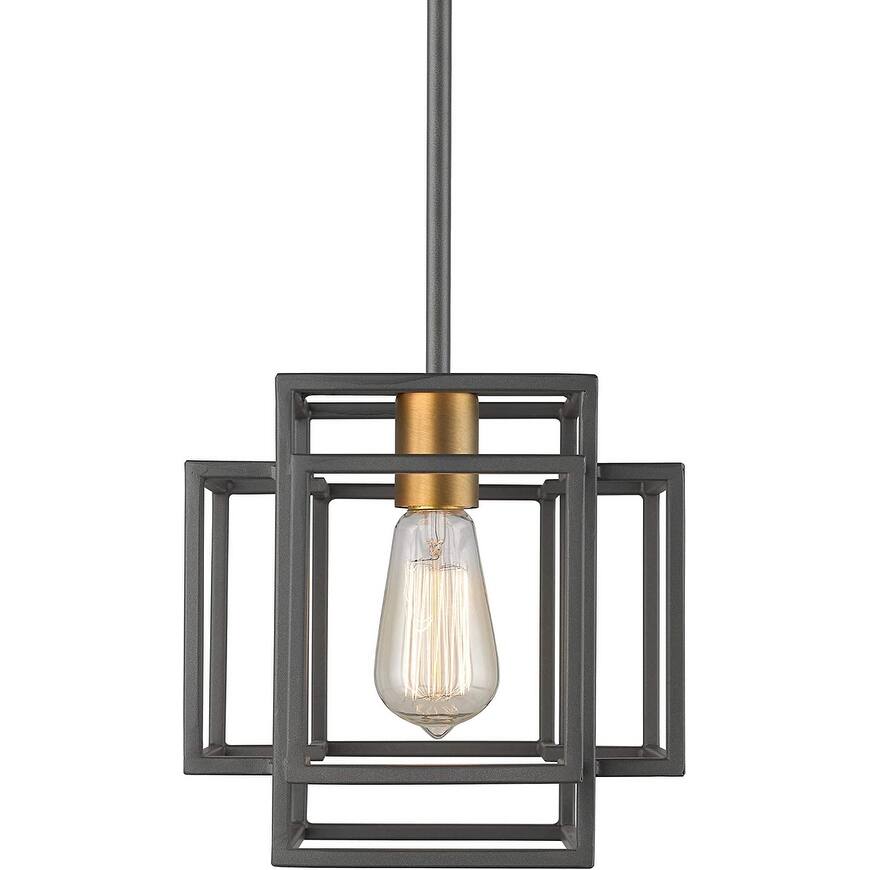 Industrial square hanging light mini cage pendant light fixture home light hanging