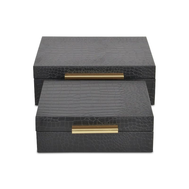 Lusan Black Vinyl Decorative Box Set