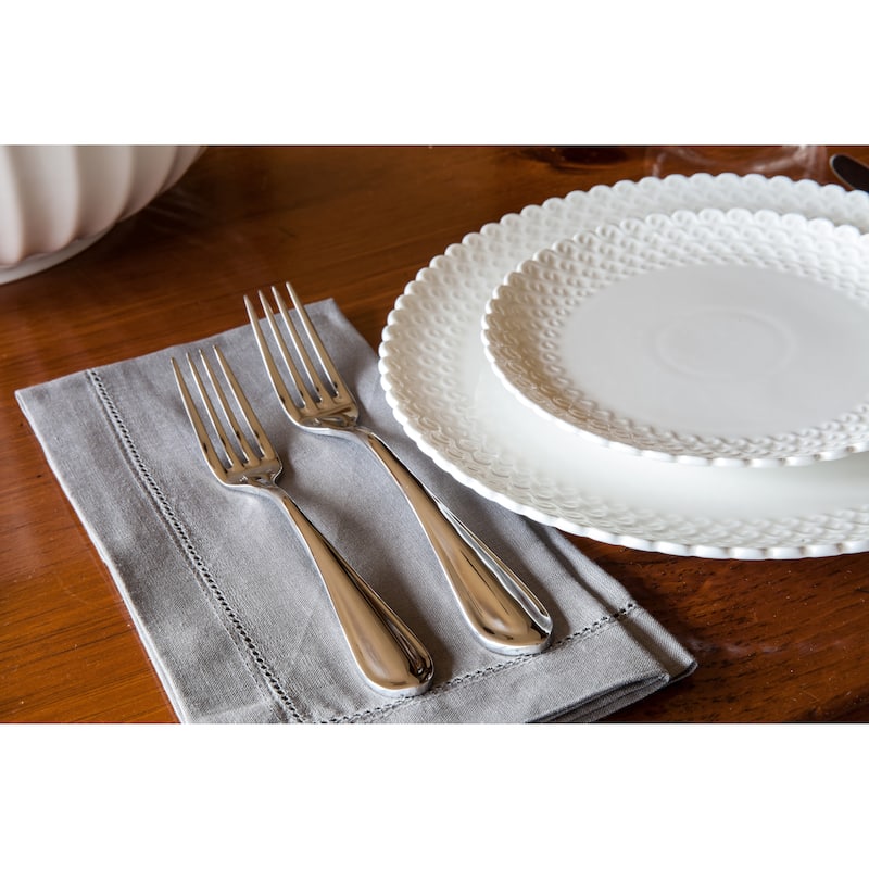 Fortessa Forge 18/10 Stainless Steel, 5PC Flatware Set (Service for 1), Silver - 5 Piece Set