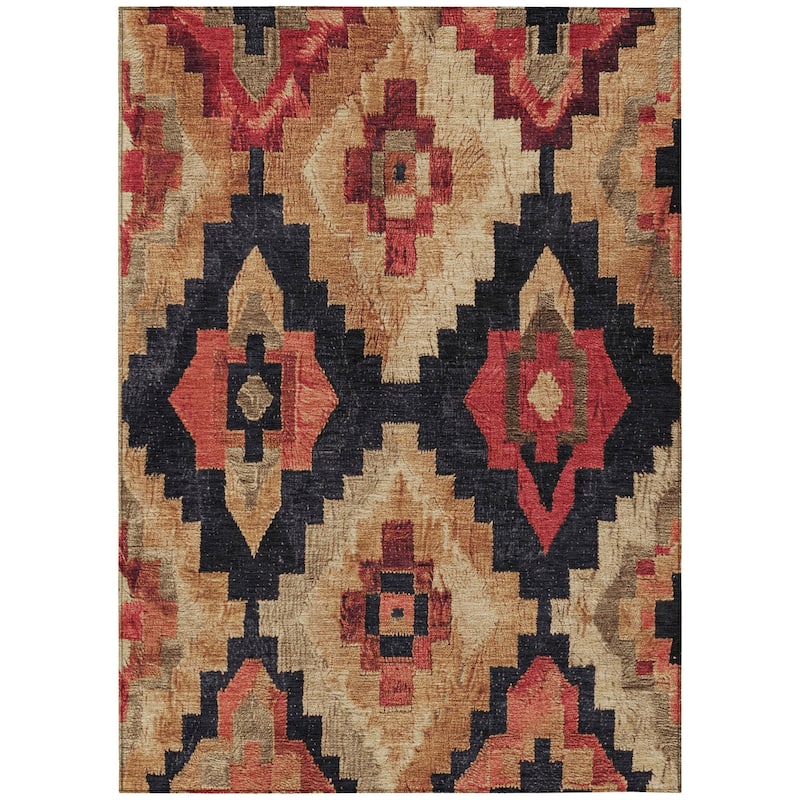 HomeRoots Aztec Transitional Rectangle Outdoor Rug