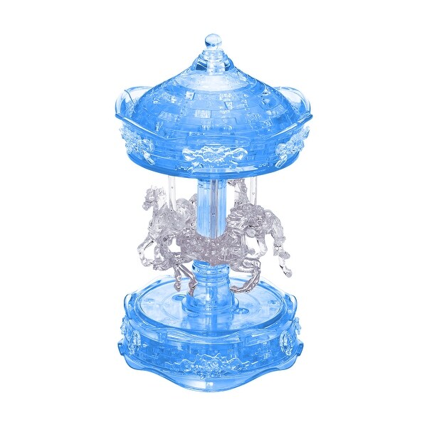 3D Crystal Puzzle - Carousel BlueClear - 83 Pcs - N/A - Bed Bath