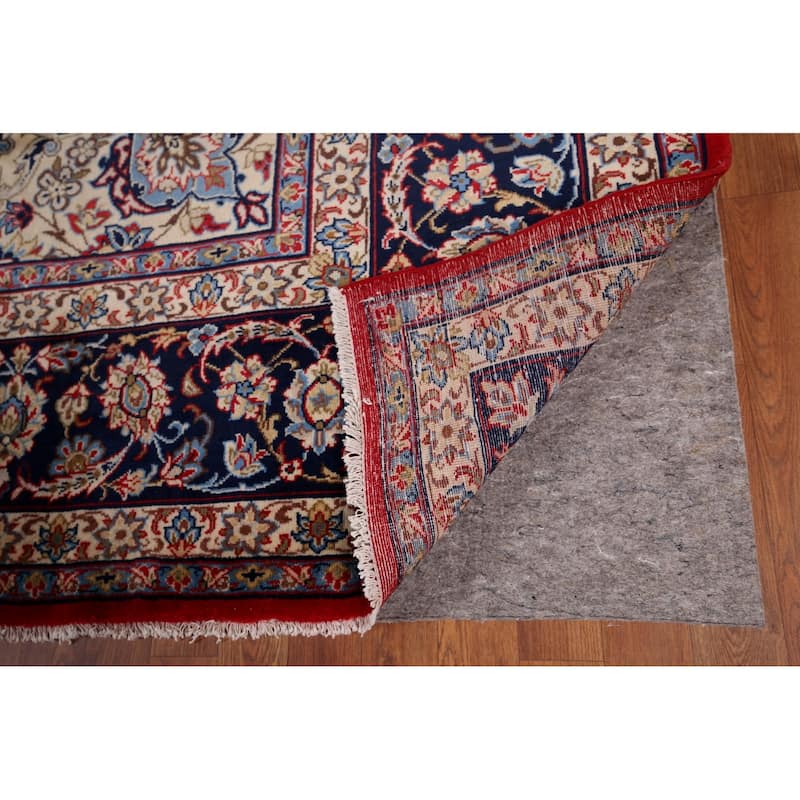Traditional Najafabad Vintage Persian Rug Hand-Knotted Wool Carpet - 9'4" x 13'2"