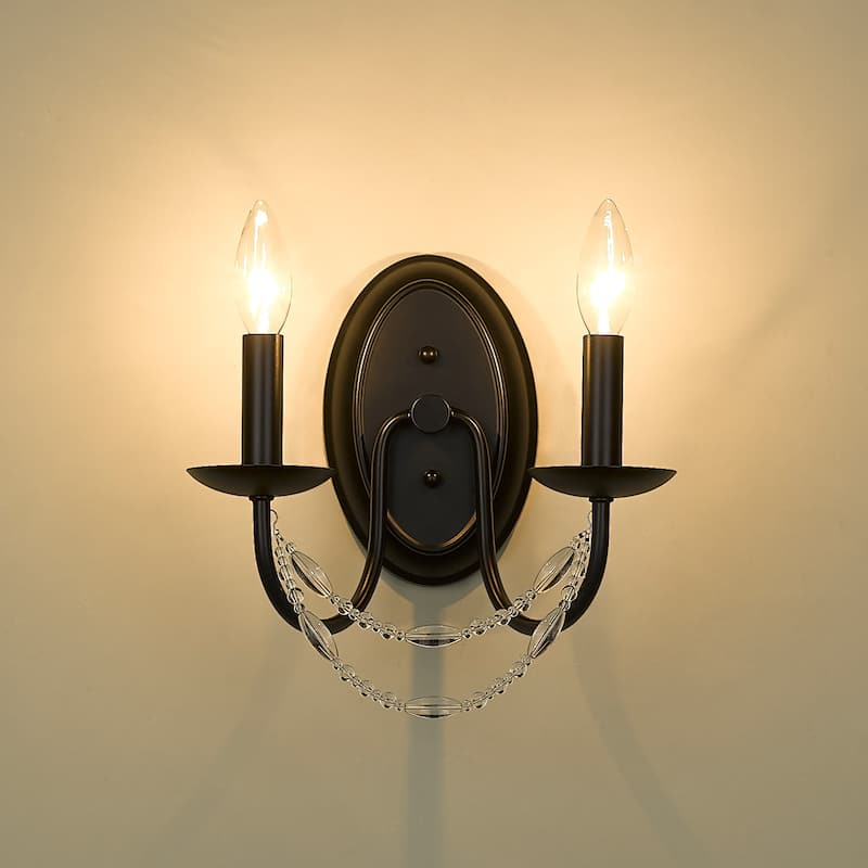 Golden Lighting 7644-2W Mirabella 2 Light 11" Tall Wall Sconce