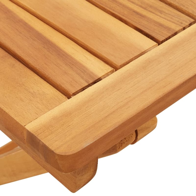 vidaXL Garden Table Brown Solid Acacia wood Small Foldable - 19.7 x 19.7 x 19.7