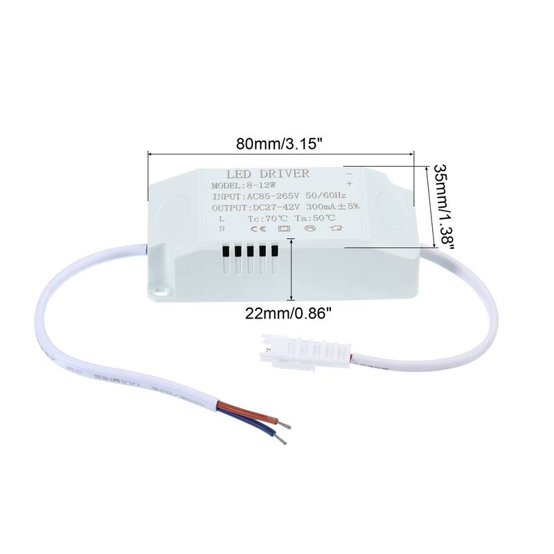 5pcs LED Driver AC 85-265V Output Male Connector Rectifier Transformer ...