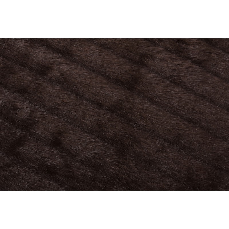 Serenta FauxFur Rug Sheepskin Shape Pelt Rug with Slip Stopping Pad