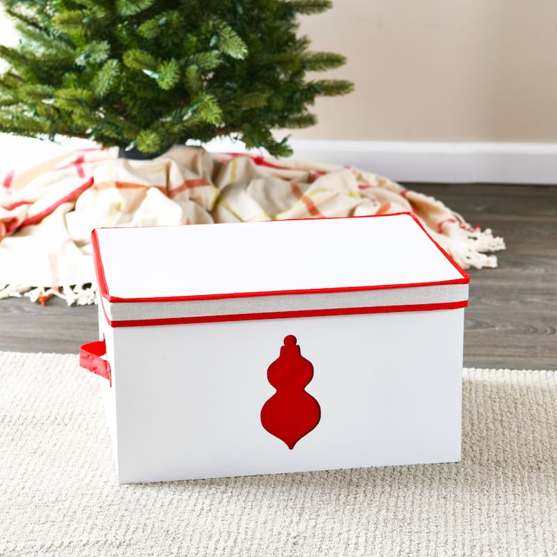 Household Essentials Ornament Storage Chest with 24 Pockets - 13.5"L x 18.6"W x 10.0"H