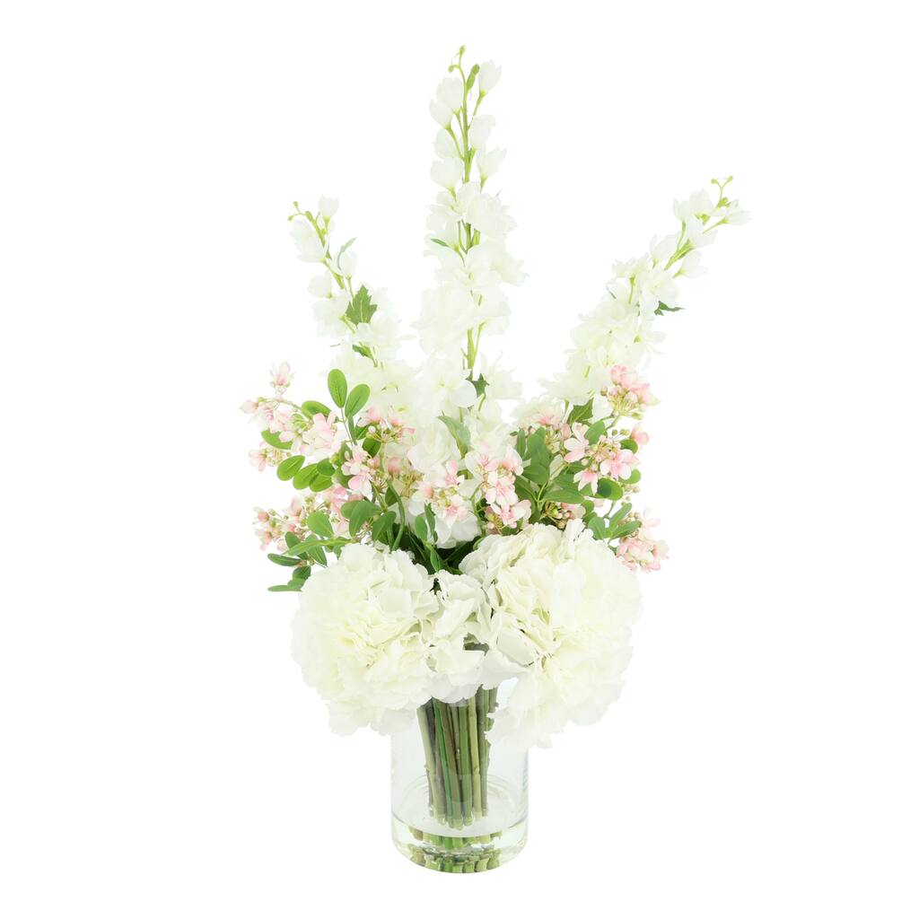 Hydrangea and Stephanotis Arrangement in Vase - 20