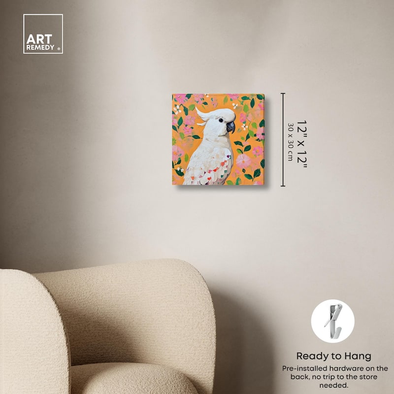 White Cockatoo II Canvas by Art Remedy, Gallery Wrapped
