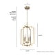 preview thumbnail 4 of 9, Hunter Zoanne 4-Light Modern Pendant Hanging Light - Island, Entry, Dining - Geometric, Contemporary, Candle, Transitional