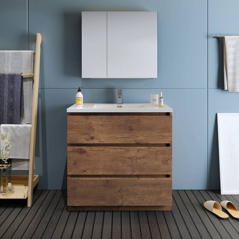 Fresca Lazzaro 36" Free Standing Single Basin Vanity Set with Acrylic