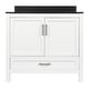 preview thumbnail 30 of 146, Nevado 37" Bathroom Vanity with Cultured Marble Vanity Top Sink in White with White Basin