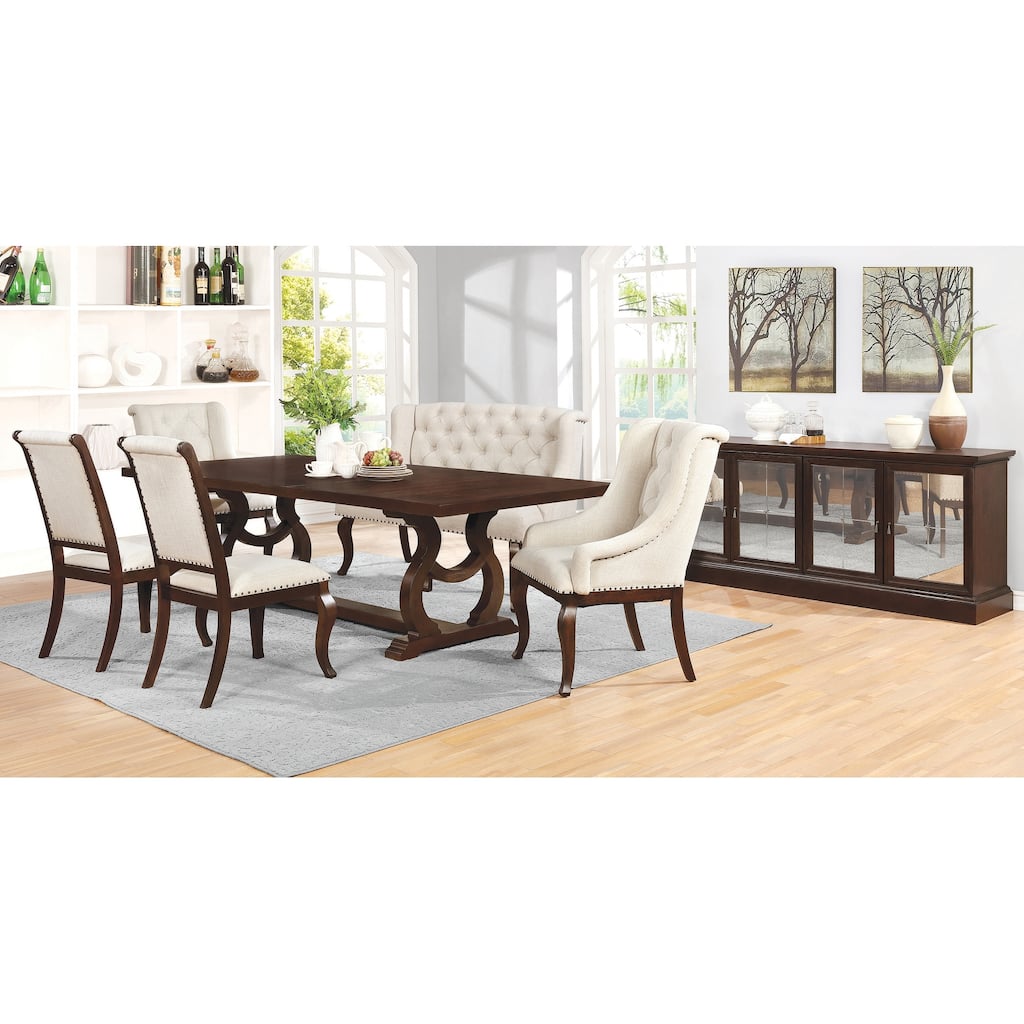 Fremont Antique Java and Cream 7-piece Dining Set with Removable Leaf