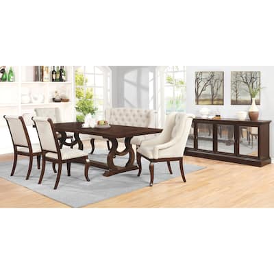 Fremont Antique Java and Cream 9-piece Dining Set with Removable Leaf