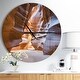 preview thumbnail 7 of 8, Designart 'Antelope Canyon Glow Inside' Oversized Modern Wall CLock