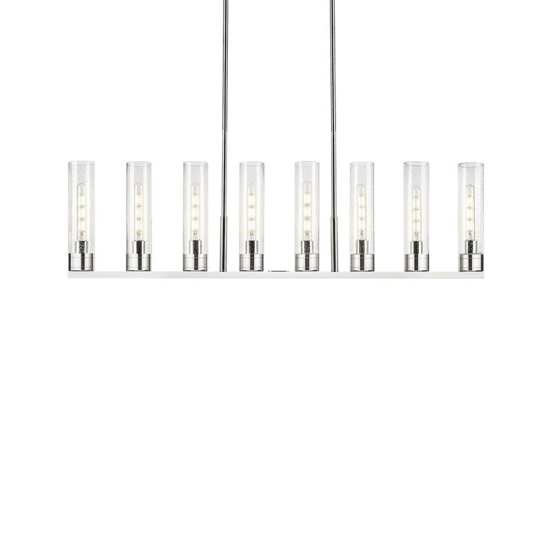 Innovations Lighting 617-8I-14-48 Boreas Linear Boreas 8 Light 48" - Polished Nickel / Seedy