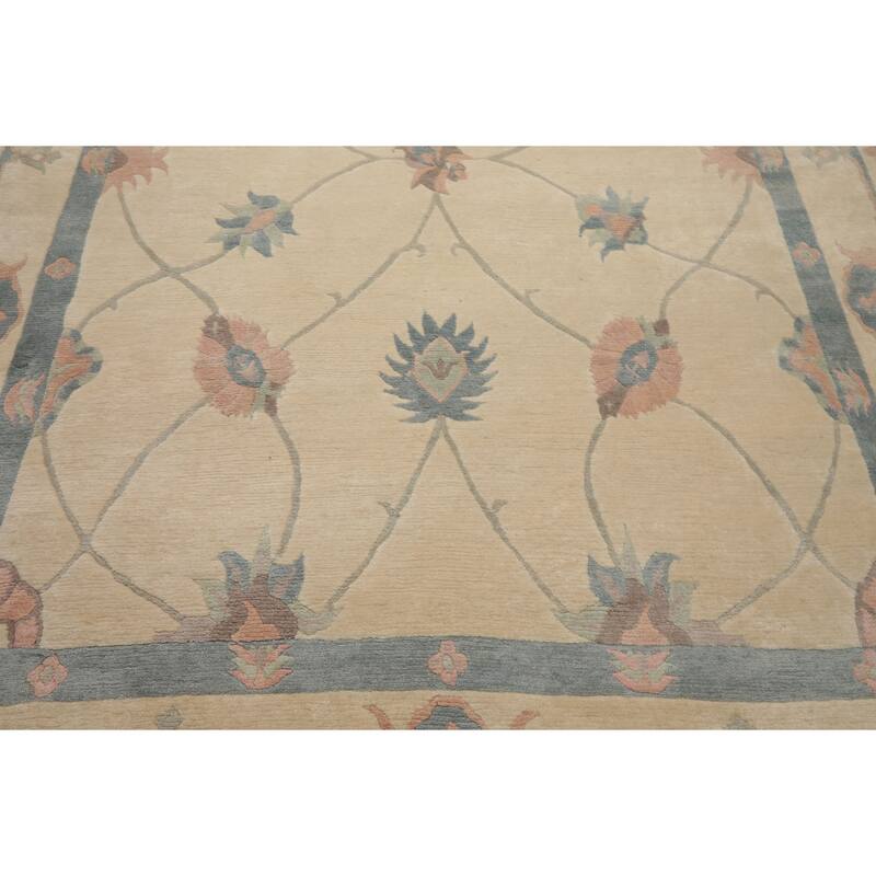 8x10 Hand Knotted Wool Ivory Tibetan Crafts Tufenkian Swiss Wash Rug - 8' x 10'