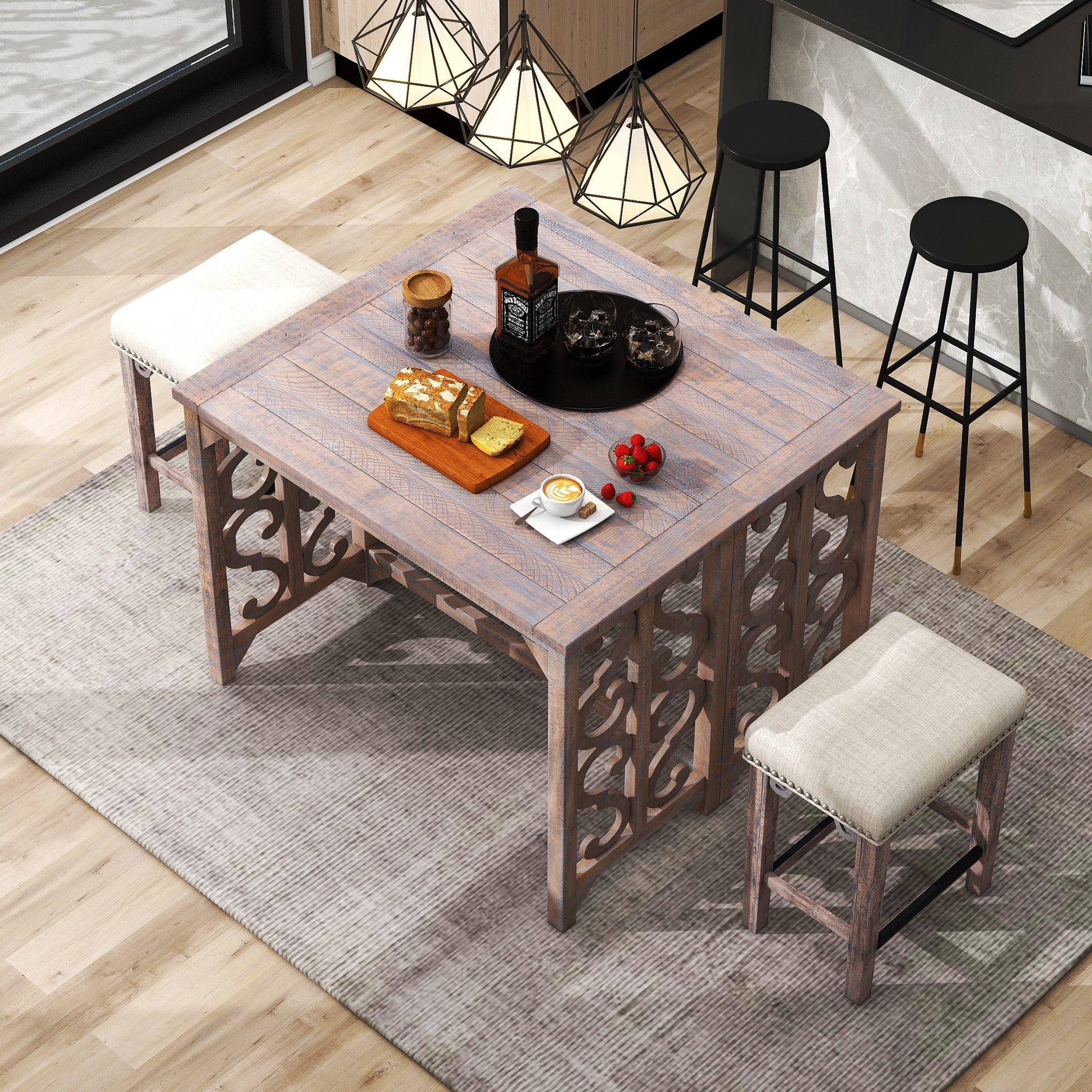Retro 3 piece dining set deals
