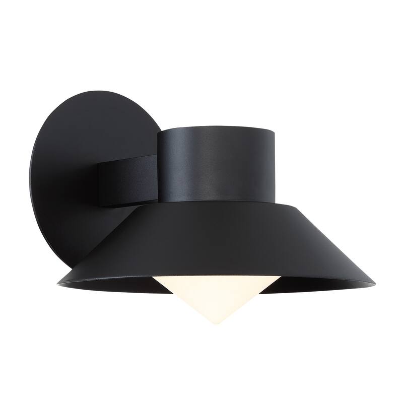 Oslo 8in LED Indoor or Outdoor Wall Light 3000K in Black - 8-inch - Black