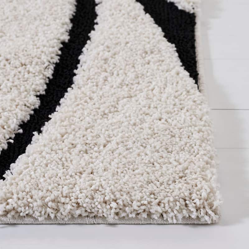 SAFAVIEH Florida Shag Sigtraud Abstract Waves 1.2-inch Thick Rug