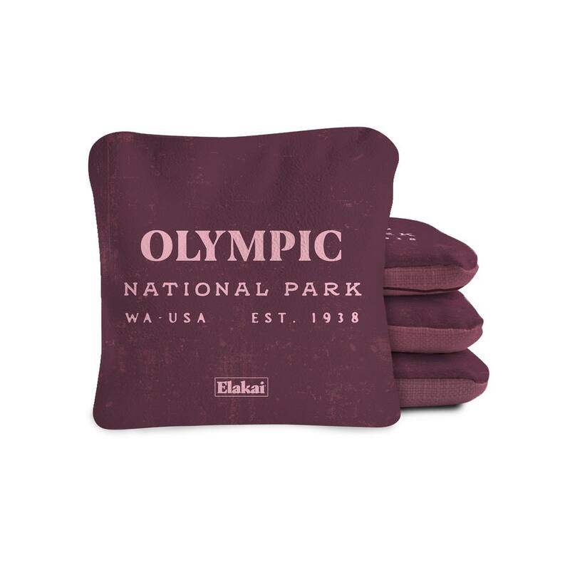 Olympic National Park Dual Sided Pro Cornhole Bags (Set of 4) - Plum