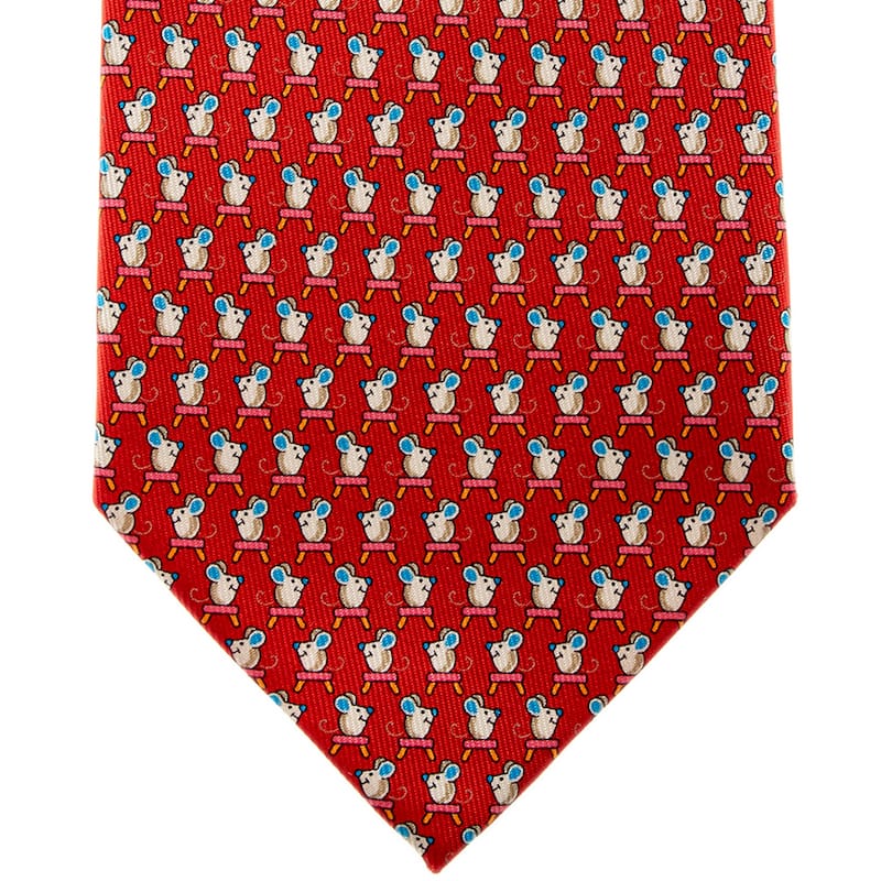 Salvatore Ferragamo Mouse Print Tie