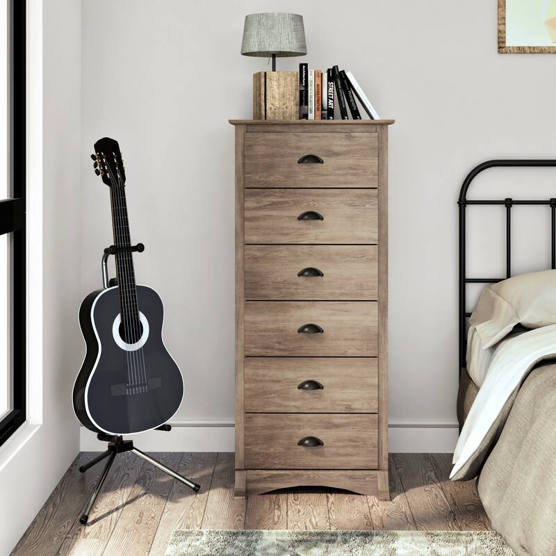 Prepac Salt Spring Tall 6 Drawer Chest