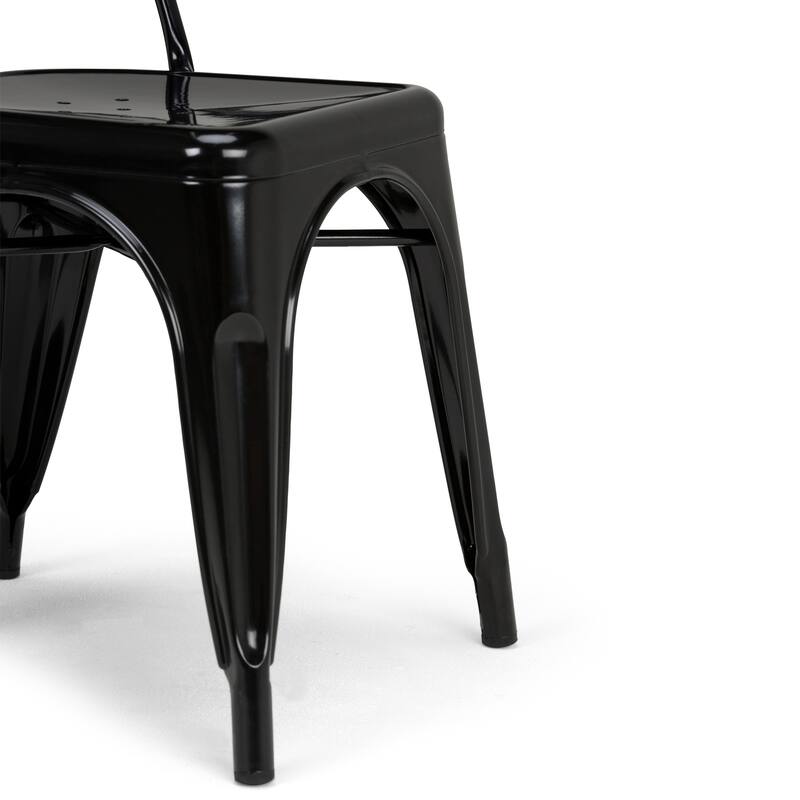 WYNDENHALL Freya Industrial Metal Dining Side Chair (Set of 2) , Fully Assembled - 17.7"w x 21.1"d x 33.1"h