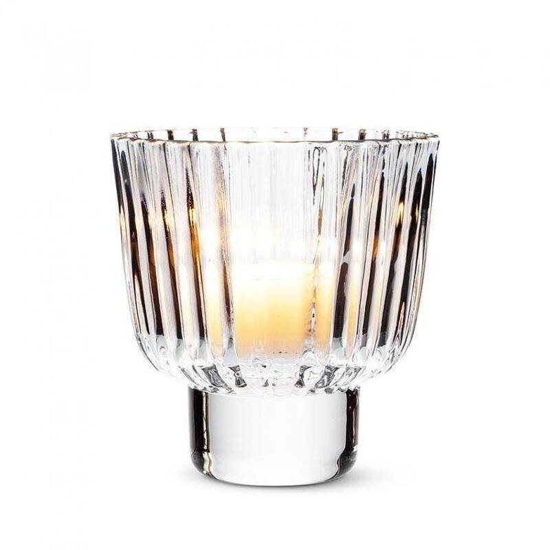 Ribbed Tea Light Candle Holder